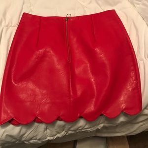Faux leather skirt